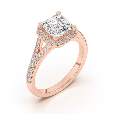 Clarissa Split Shank Halo Engagement Ring