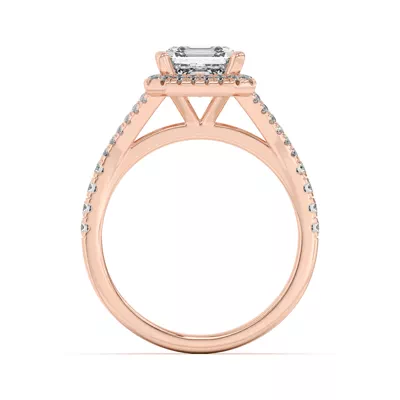 Clarissa Split Shank Halo Engagement Ring
