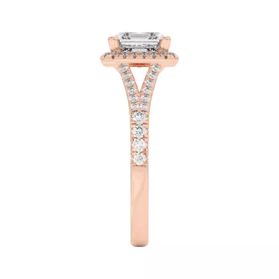 Clarissa Split Shank Halo Engagement Ring