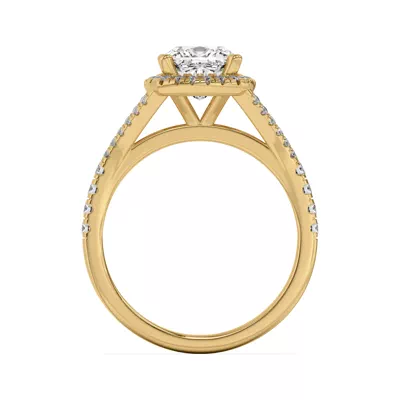 Clarissa Split Shank Halo Engagement Ring