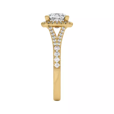 Clarissa Split Shank Halo Engagement Ring
