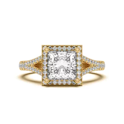 Clarissa Split Shank Halo Engagement Ring