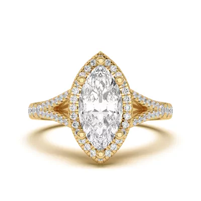 Clarissa Split Shank Halo Engagement Ring