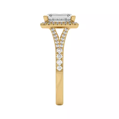Clarissa Split Shank Halo Engagement Ring