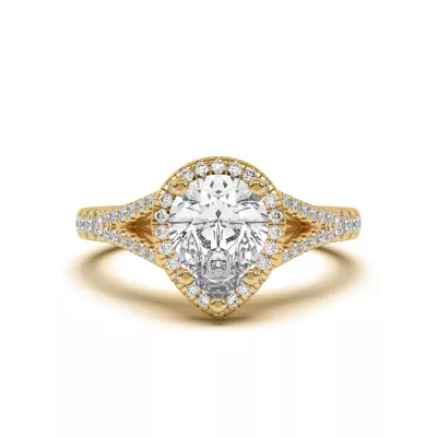 Clarissa Split Shank Halo Engagement Ring