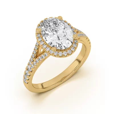 Clarissa Split Shank Halo Engagement Ring