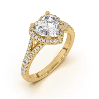 Clarissa Split Shank Halo Engagement Ring