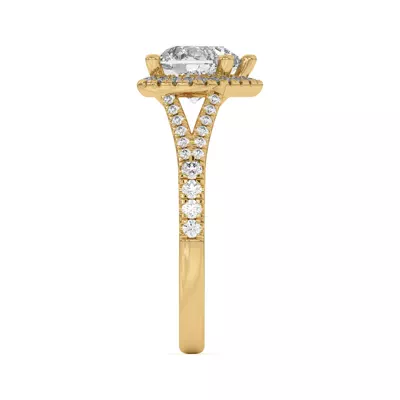 Clarissa Split Shank Halo Engagement Ring