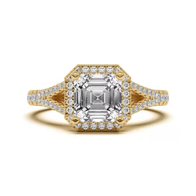 Clarissa Split Shank Halo Engagement Ring