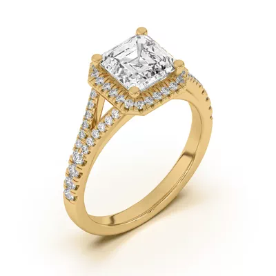 Clarissa Split Shank Halo Engagement Ring