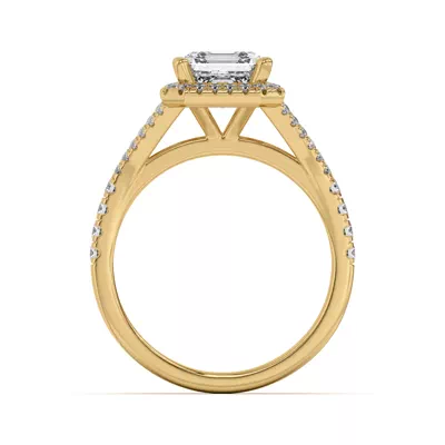 Clarissa Split Shank Halo Engagement Ring