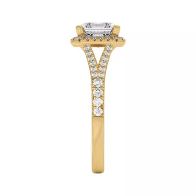 Clarissa Split Shank Halo Engagement Ring