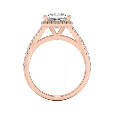 Clarissa Split Shank Halo Engagement Ring