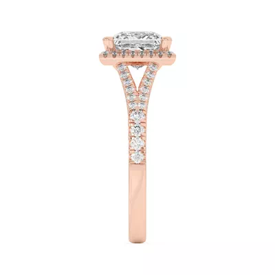 Clarissa Split Shank Halo Engagement Ring