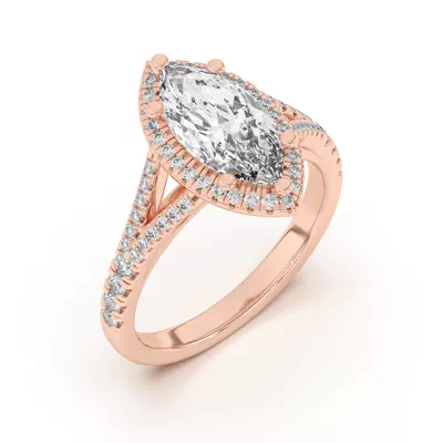 Clarissa Split Shank Halo Engagement Ring