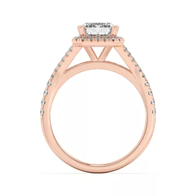 Clarissa Split Shank Halo Engagement Ring