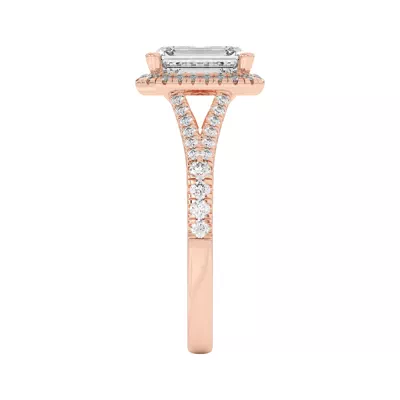 Clarissa Split Shank Halo Engagement Ring