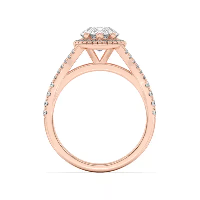 Clarissa Split Shank Halo Engagement Ring