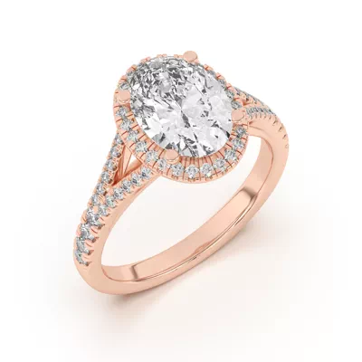 Clarissa Split Shank Halo Engagement Ring