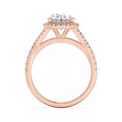 Clarissa Split Shank Halo Engagement Ring