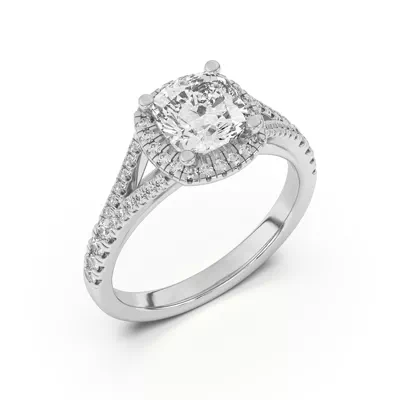 Clarissa Split Shank Halo Engagement Ring