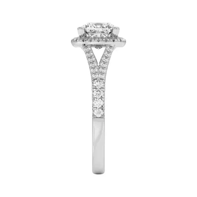 Clarissa Split Shank Halo Engagement Ring
