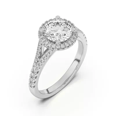 Clarissa Split Shank Halo Engagement Ring