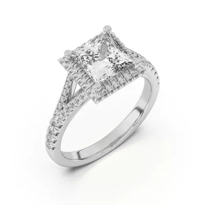 Clarissa Split Shank Halo Engagement Ring