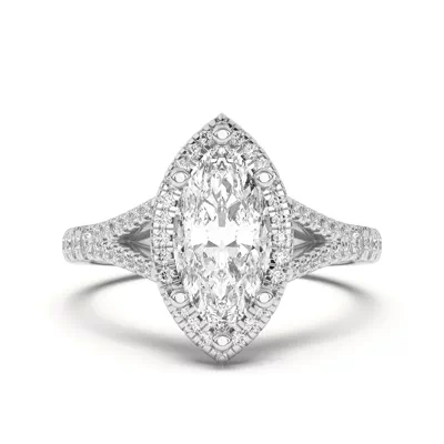 Clarissa Split Shank Halo Engagement Ring