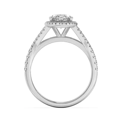 Clarissa Split Shank Halo Engagement Ring