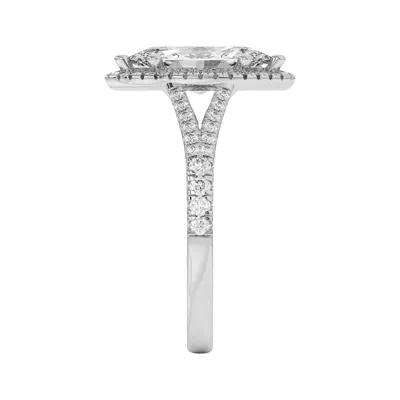 Clarissa Split Shank Halo Engagement Ring