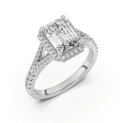 Clarissa Split Shank Halo Engagement Ring