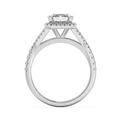 Clarissa Split Shank Halo Engagement Ring