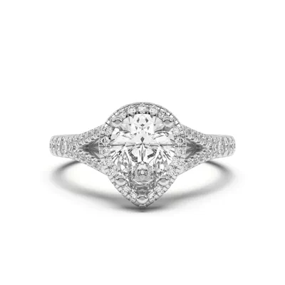 Clarissa Split Shank Halo Engagement Ring