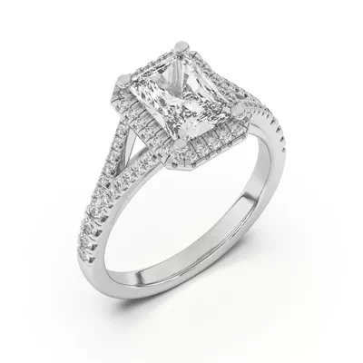 Clarissa Split Shank Halo Engagement Ring