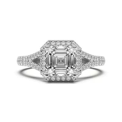 Clarissa Split Shank Halo Engagement Ring
