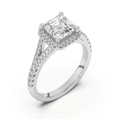 Clarissa Split Shank Halo Engagement Ring