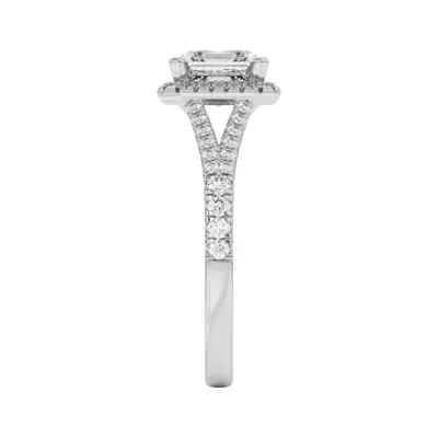 Clarissa Split Shank Halo Engagement Ring