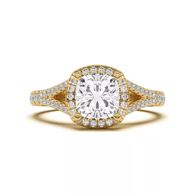 Clarissa Split Shank Halo Engagement Ring