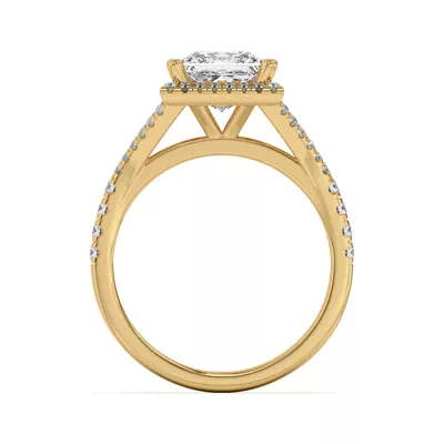 Clarissa Split Shank Halo Engagement Ring
