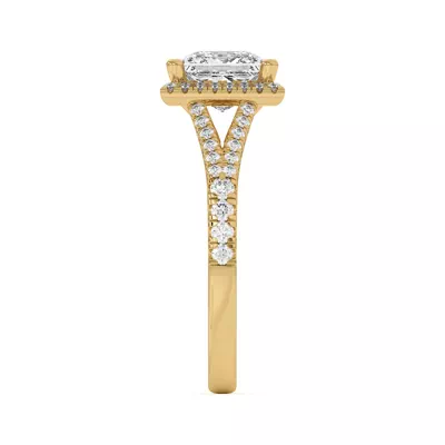 Clarissa Split Shank Halo Engagement Ring