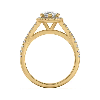 Clarissa Split Shank Halo Engagement Ring