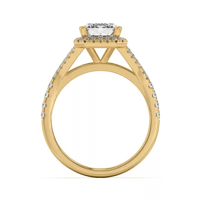 Clarissa Split Shank Halo Engagement Ring