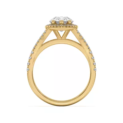Clarissa Split Shank Halo Engagement Ring