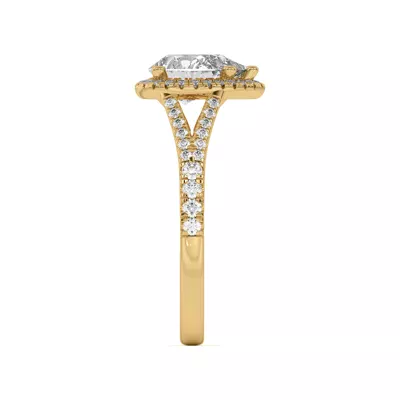 Clarissa Split Shank Halo Engagement Ring