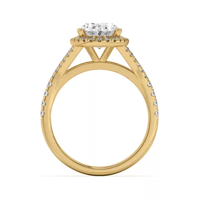 Clarissa Split Shank Halo Engagement Ring