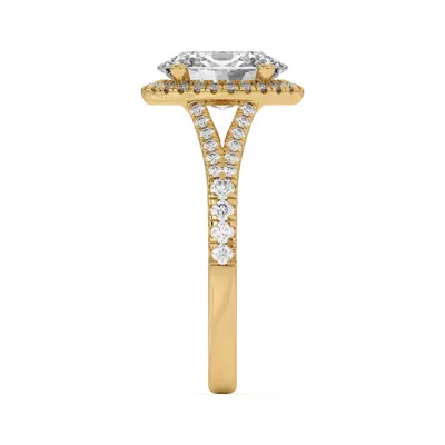 Clarissa Split Shank Halo Engagement Ring