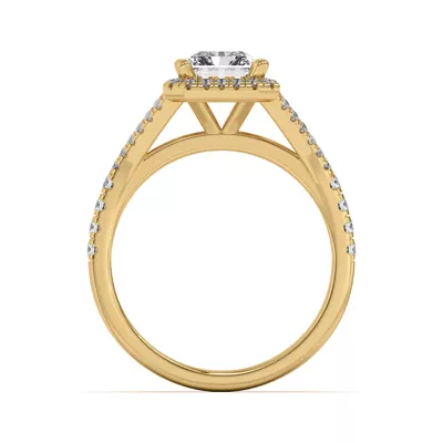 Clarissa Split Shank Halo Engagement Ring