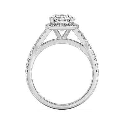 Clarissa Split Shank Halo Engagement Ring