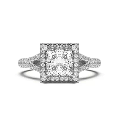 Clarissa Split Shank Halo Engagement Ring